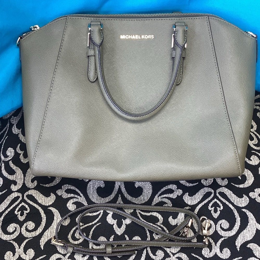 Michael Kors Charcoal Satchel/Crossbody Bag